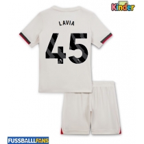 Chelsea Romeo Lavia #45 Auswärts Trikotsatz Kinder 2025-26 Kurzarm (+ Kurze Hosen)